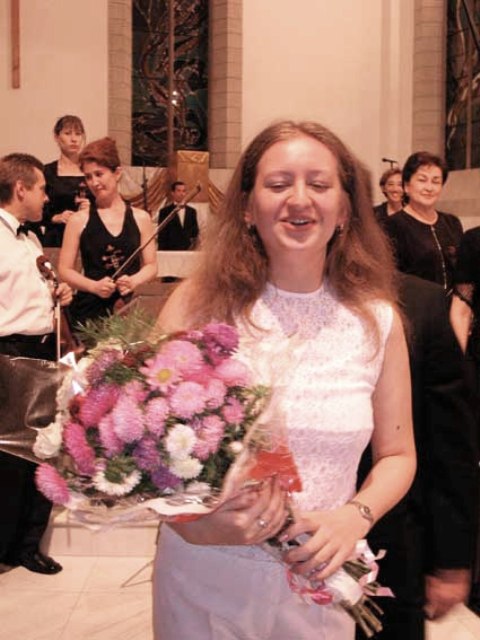 After the first performance of new works in the Catholic Church Tashkent 2001